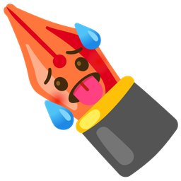 hot face and black nib