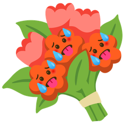 hot face and bouquet