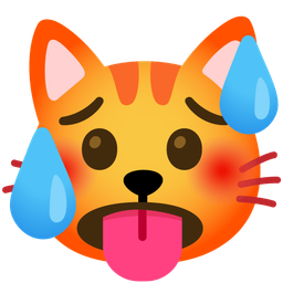 hot face and cat face