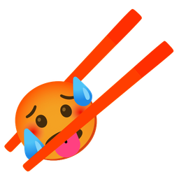 hot face and chopsticks