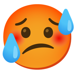 hot face and confused face