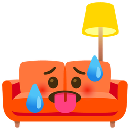 hot face and couch and lamp