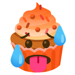 hot face and cupcake