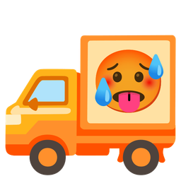 hot face and delivery truck