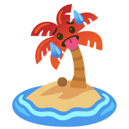 hot face and desert island