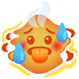 hot face and droplet