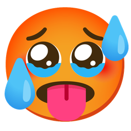 hot face and face holding back tears