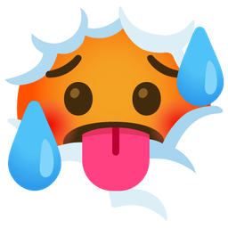 hot face and face in clouds