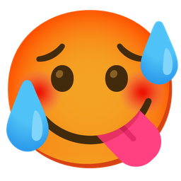 Hot face and Face savoring food