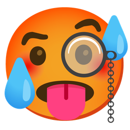 hot face and face with monocle