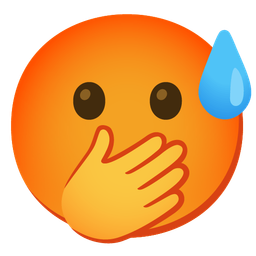 hot face and face with open eyes and hand over mouth