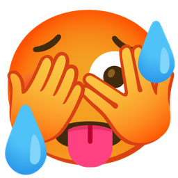 hot face and face with peeking eye