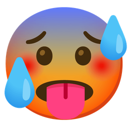 hot face and fearful face