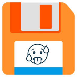 hot face and floppy disk