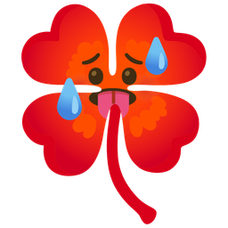 hot face and four leaf clover