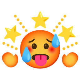 hot face and glowing star