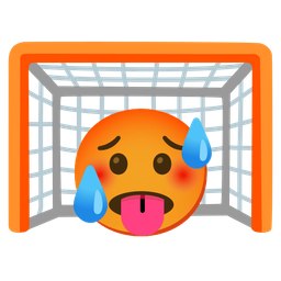 hot face and goal net