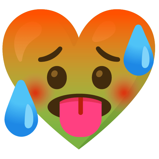 Hot face and Green heart