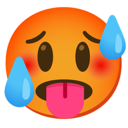 Hot face and Grinning face with big eyes