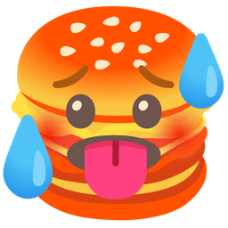 hot face and hamburger