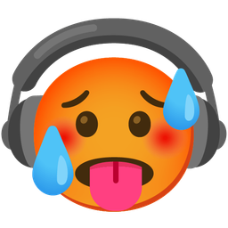 hot face and headphone