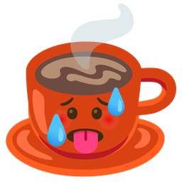 hot face and hot beverage