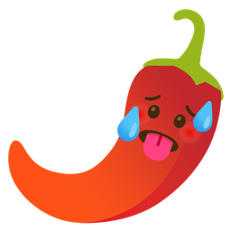 hot face and hot pepper