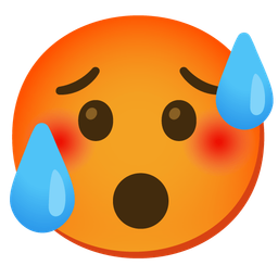 hot face and hushed face