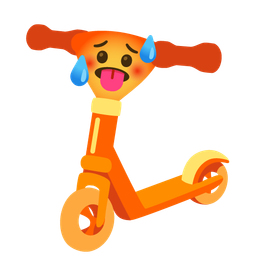 hot face and kick scooter