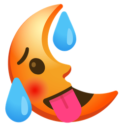 hot face and last quarter moon face