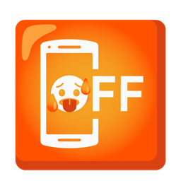 hot face and mobile phone off