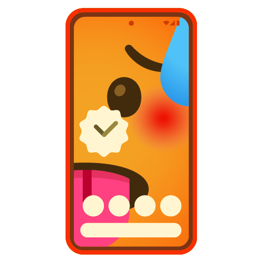 Hot face and Mobile phone