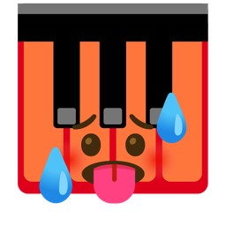 hot face and musical keyboard