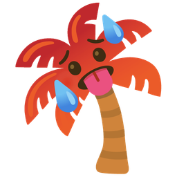 hot face and palm tree