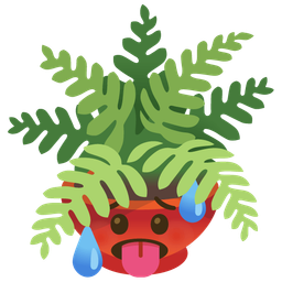 hot face and potted plant