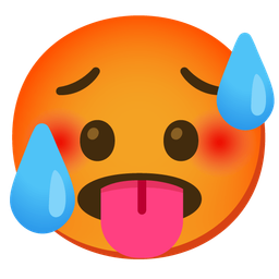 hot face and sad but relieved face