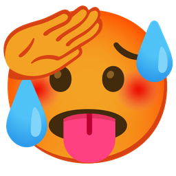 hot face and saluting face