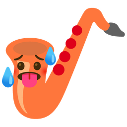 hot face and saxophone