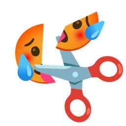 hot face and scissors