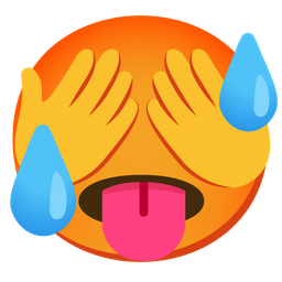 hot face and see-no-evil monkey