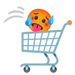 hot face and shopping cart