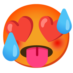 Hot face and Smiling face with heart-eyes