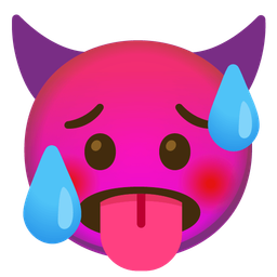 hot face and smiling face with horns