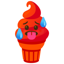 hot face and soft ice cream