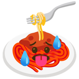 hot face and spaghetti