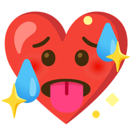 hot face and sparkling heart