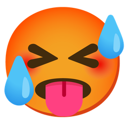 Hot face and Squinting face with tongue