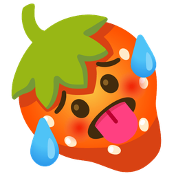 hot face and strawberry