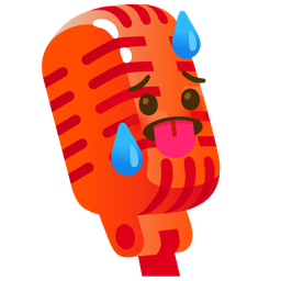 hot face and studio microphone