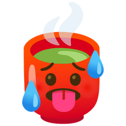 hot face and teacup without handle